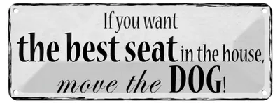 Produktbild von Blechschild Spruch 27x10cm if you want best seat move Dog Dekoration