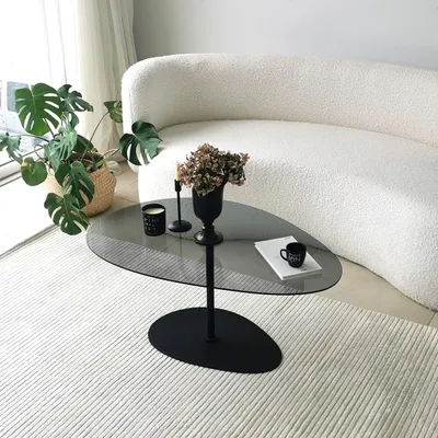 Produktbild von Tremiti - Couchtisch, 90x60x40h cm Schwarz, Temperglasplatte