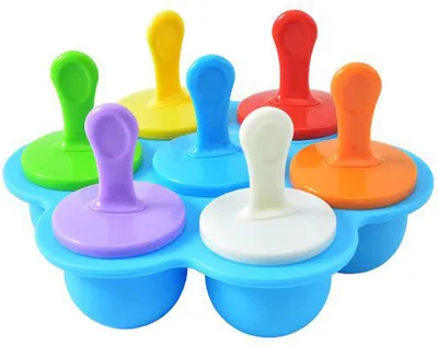 Produktbild von Eisformen für Kinder, wiederverwendbare Eisform mit Stielen, selbstgemachte Mini-Eisform für Kleinkinder, BPA-frei, lebensmittelecht, antihaftbeschichtet