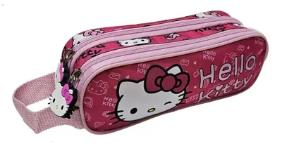Image de Manenti Manenti Hello Kitty Mon style Trousse à crayons double Rose Rose Taille unique