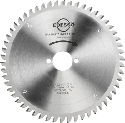 Produktbild von EDESSÖ HW Kreissägeblatt Präzision 190 x 2,8 x 30 Z54 TF-neg.