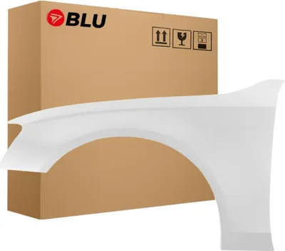 Zdjęcie produktu dla BLU Błotnik Premium pasujący do Audi A4 B8 S4 LY9C Lewy Biały IbisWeiss | 2007-2011 | Przedni Przód | Lakierowany | Gotowy do montażu | Ocynk