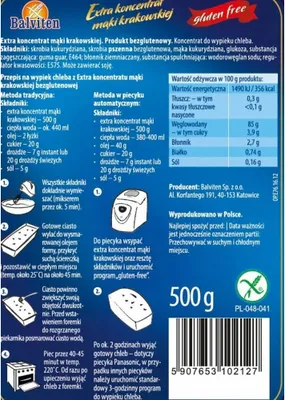 Immagine prodotto di Bal koncetrat mąki krakowskiej bezglutenowej 500 g