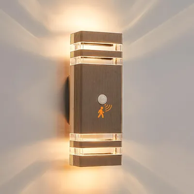 LED-Außenwandleuchte mit Bewegungsmelder, IP65, GU10, 3000 K, 2er-Set