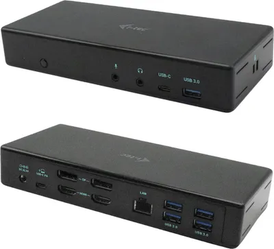 Obrázek produktu pro i-tec C31QUATTRODOCKPD, Kabel, USB 3.2 Gen 1 (3.1 Gen 1) Type-C, 85 W, 3,5 mm, 10,100,1000 Mbit/s, Černá
