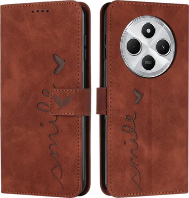 Produktbild von Xiaomi Redmi 14C Hülle - Coverup Smile Klapphülle - Braun
