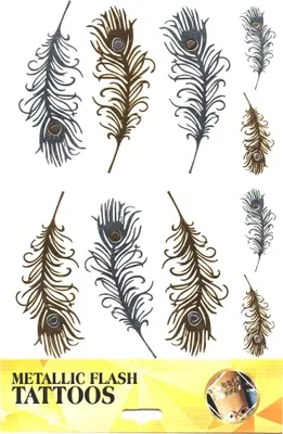 Produktbild von Tattoo-Aufkleber Haut-Tattoo Körper-Tattoo Einmal-Tattoo Tattoos Metallic Designs Motiv 12