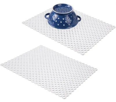 Produktbild von mDesign Spülbeckeneinlage Abtropfmatte Spülbeckenschutz 2er-Set Transparent