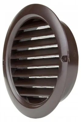 Image de Dalap Grille de Ventilation Ronde Marron PVC 125 mm avec Moustiquaire