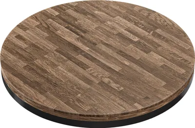Produktbild von MASSIV STEEL | Bistro Massiv Tischplatte | Ø60cm | Walnuß | Gastro Massiv Tischplatte