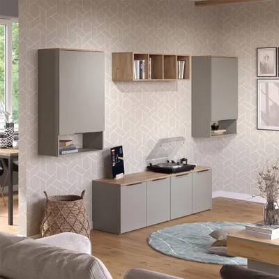 Image de Meuble-paroi Vicco Wido Grège 5 parties, Model 57461