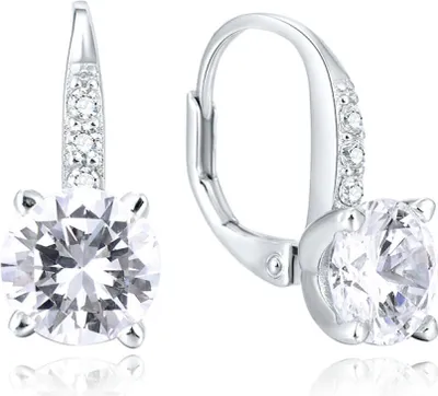 Produktbild von Silver earrings with zircons AGUC1959
