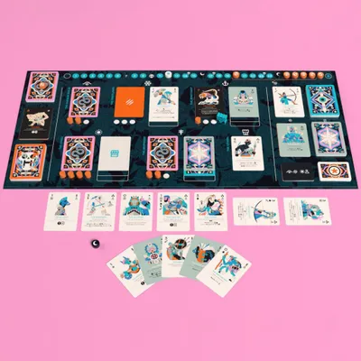 Produktbild von Brettspiel Fame & Fable Solospiel – Verbündete sammeln und Orte vor Monstern schützen
