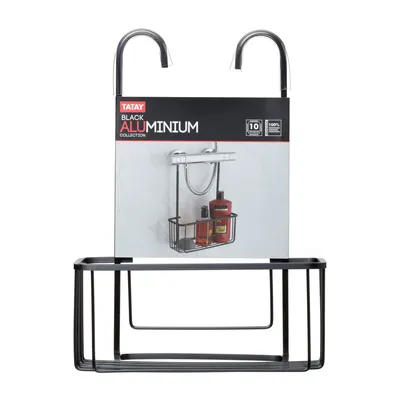 Produktbild von Schwarzes hängendes Aluminium-Badewannen-/Duschregal