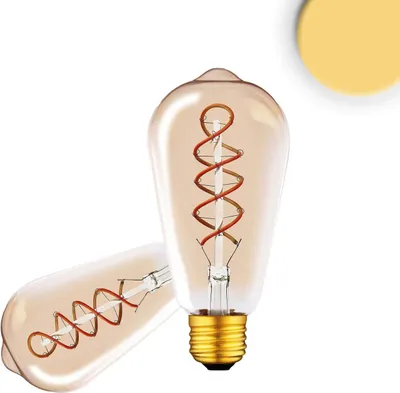 Produktbild von ISOLED E27 Vintage Line LED ST64 Edisonbulb, amber, 4W 2200K