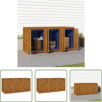 Image de The Living Store Gartenbox 210x87x104 cm Massivholz Akazie