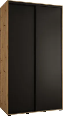 Produktbild von MEBLE KRYSPOL Cannes 1 Schrank mit 2 Schiebetüren - 205,2x130x60 cm - Artisan Schwarz Schwarz