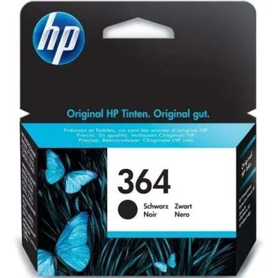 Zdjęcie produktu dla HP 364 oryginalny wkład atramentowy czarny, Standardowa wydajność, Czarny, Tusz na bazie pigmentu, 1 szt., 250 stron(y)