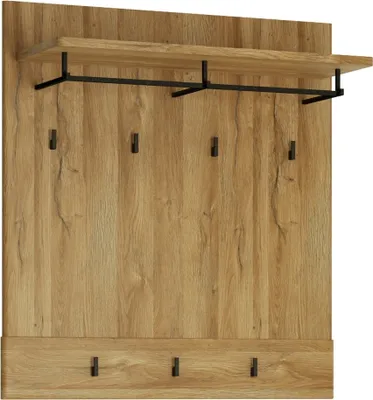 Produktbild von Garderobenpaneel >CORTINA< in Grandson Eiche Nachbildung - 92,8x101x32,5 (BxHxT)