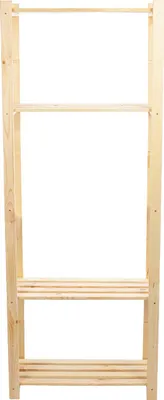 Immagine prodotto di STOLMAK Scaffale in Legno di Pino Massello 80x170x28,5 cm Libreria Scaffale da Terra Naturale 4 Ripiani Scaffale Cantina Garage