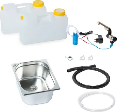 Produktbild von 230V Miniküche Wasseranlage Wohnmobil Bausatz Spüle Barwig 325x265x150 mm O-L(N)