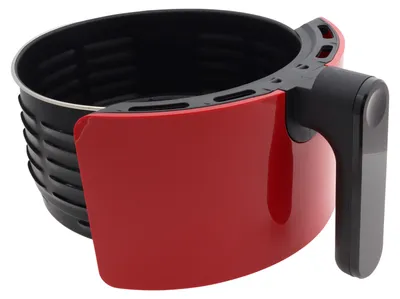 Image de Bol à poignée rouge Moulinex Tefal pour friteuse Easy Air Fry EY20, EZ20, EZ40