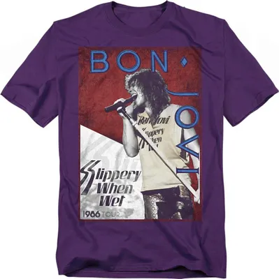 Produktbild von Bon Jovi - "86 Tour" T-Shirt für Herren/Damen Uni TV20677 (S) (Violett)