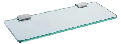 Immagine prodotto di Mensola in vetro da 25 cm con supporti in acciaio inossidabile