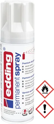 Obrázok produktu pre Edding Permanentný sprej Premium akrylový lak dopravný biely lesklý 200ml