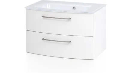 Produktbild von Waschtisch Waschbecken Waschbeckenunterschrank "Stockholm I" Matt Weiß