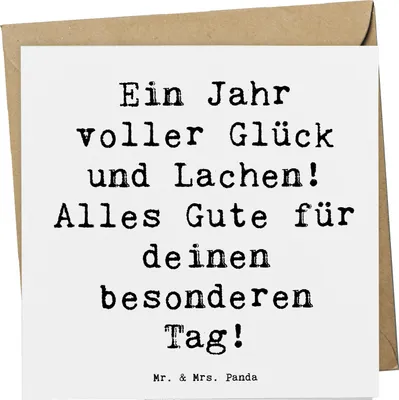 Produktbild von Mr. & Mrs. Panda Grußkarte Spruch 2014 Geburtstag - Weiß - Geschenk, Herz, Geburtstagsgeschenk, Klappkarte, Geburtstagskind, unvergesslich, Glück, Glückwunschkarte