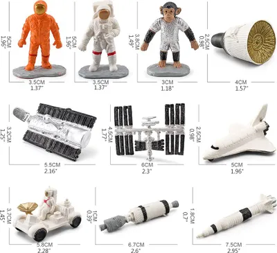 Produktbild von 10-teiliges Astronauten-Modell-Set, PVC, Raumfahrer, Spielzeug, Weltraum-Miniaturen, Figuren, Kuchendekoration, Vorschul-Lerngeschenke für Kinder