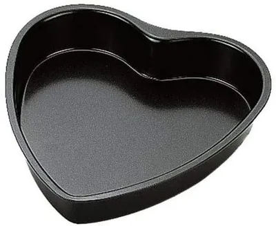 Productafbeelding van Ibili taartvorm hartvormig, koolstofstaal/teflon, 24 cm, zwart