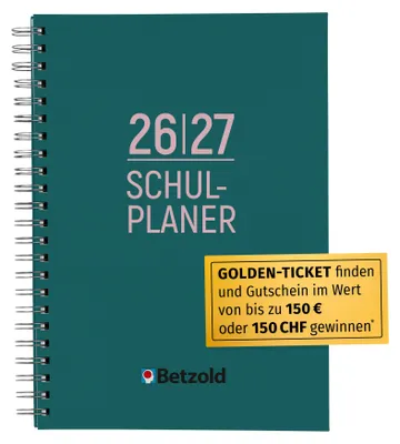 Produktbild von Betzold Design-Schulplaner, Ringbuch, DIN A4, Schuljahr: 2026/2027