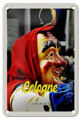 Produktbild von Blechschild Reise 12x18cm Köln Deutschland Karneval Verkleidung Schild