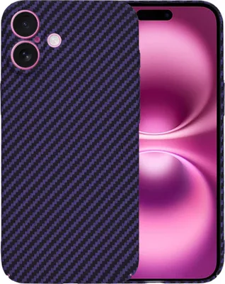 Produktbild von Techsuit Carbonite FiberShell Back Cover Hülle für Apple iPhone 16 Plus - Lila
