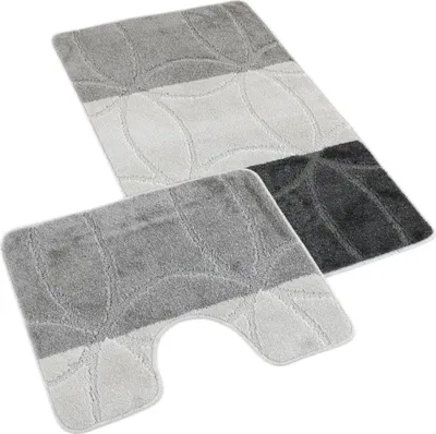 Produktbild von Bad- und Toilettenvorleger Geometrie grau