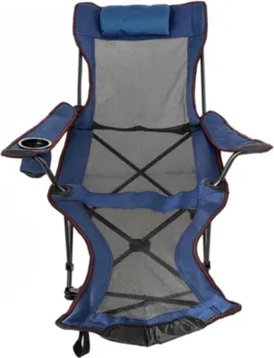 Immagine prodotto di Happyment Ligstoel - Sedia da spiaggia - Pieghevole - Sedia da campeggio - Blu
