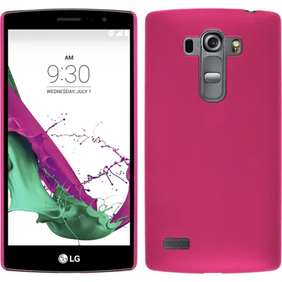 Produktbild von PhoneNatic Case kompatibel mit LG G4s / G4 Beat - Hülle pink gummiert Hard-case + 2 Schutzfolien