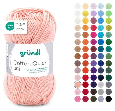 Image de Gründl Coton quick uni,50g.100%coton,mercerisé,fil à crocheter et à tricoter,50g / 125 m,NS 3-4 134