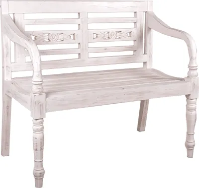 Produktbild von Garden Pleasure Gartenbank Moyo 960368 weiß Holz 100,0 cm