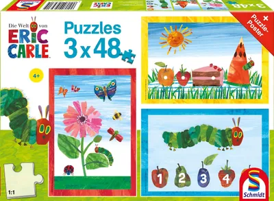 Produktbild von Die kleine Raupe Nimmersatt: Die Welt der kleinen Raupe Nimmersatt (3x 48 Teile)