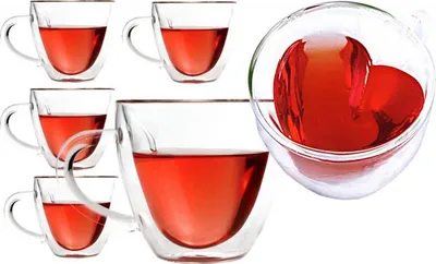 Obrázok produktu pre 240ML termo poháre s dvojitým srdcom na kávu LATTE LONG sada 6ks .  SZK18