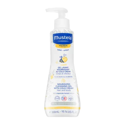 Image de Mustela Bébé Gel Nettoyant Nourrissant - Cold Cream & Beeswax gel douche pour enfants 300 ml