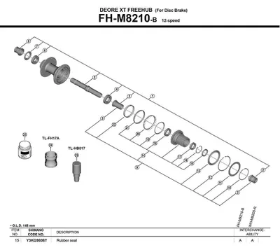 Produktbild von Shimano Fh-m9210-b Y3kg9808t Dichtring Durchsichtig Durchsichtig One Size