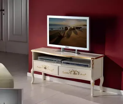 Produktbild von Klassischer Weißer RTV-Schrank Holzmöbel Wohnzimmer Konsole Design