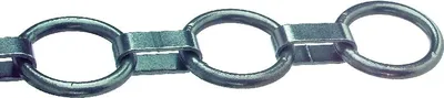 Produktbild von Flachgliederhalskette mit 9 Ringen 10 mm x 50 mm verzinkt