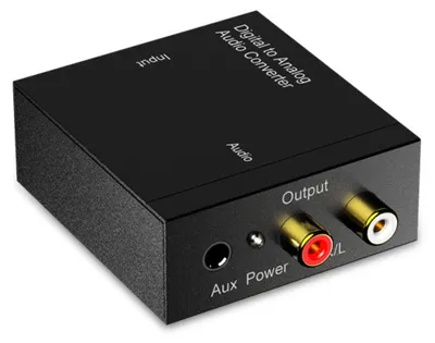 Obrázok produktu pre INF Optical na 3,5mm konvertor – SPDIF koaxiálny na R/L stereo DAC, 96khz, USB napájanie, čierny