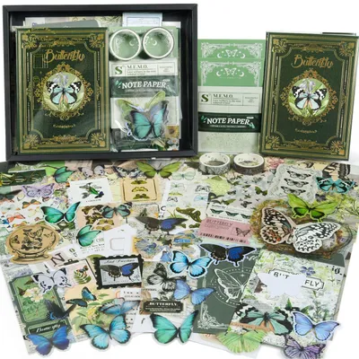 Scrapbook-Set, A6, 351-teilig, Vintage Junk Journaling Zubehör
