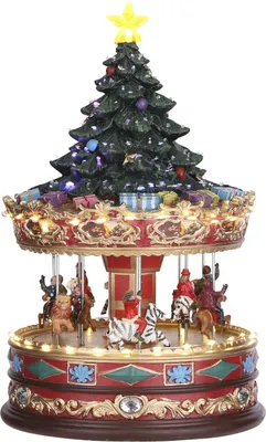 Obrázok produktu pre Luville Vianočný kolotoč - 22x22x35 cm - polyresin - viacnásobný